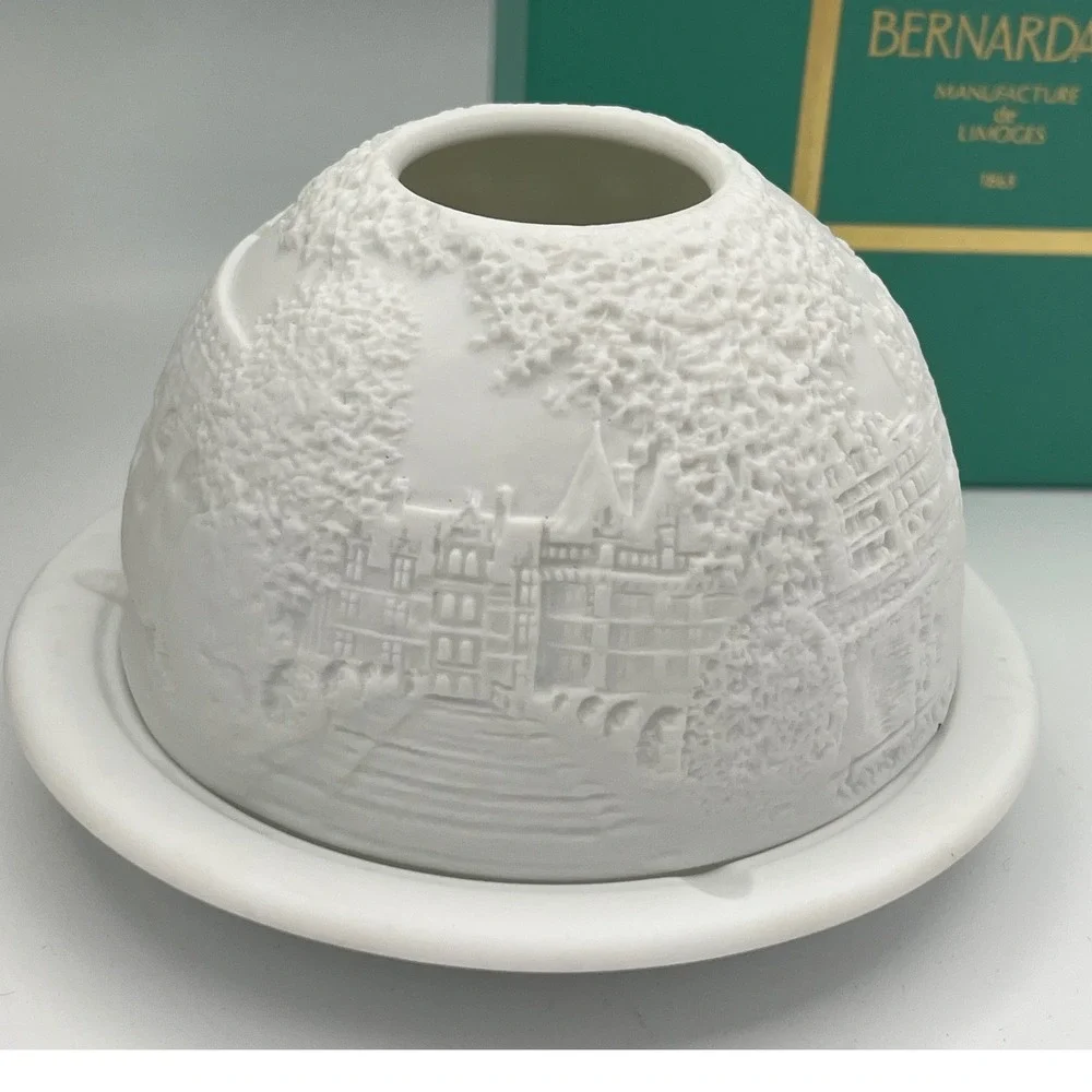 Bernardaud‎ Lithophane Votive bisque porcelain Chateaux of the Loire France